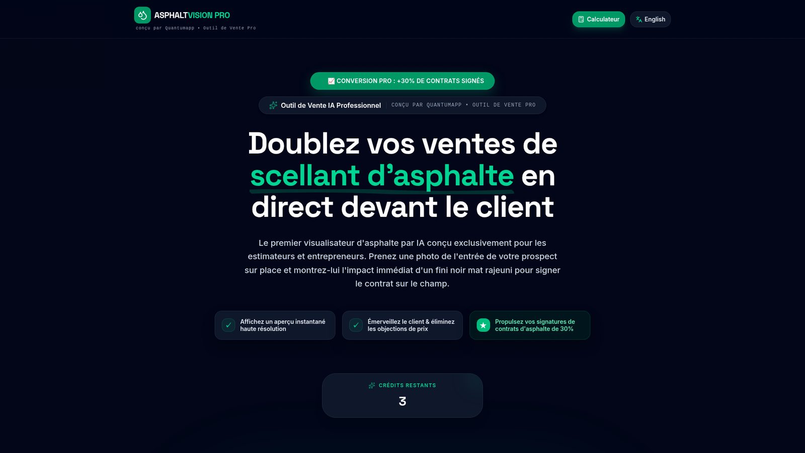 AsphaltVision Pro — Outil de vente IA